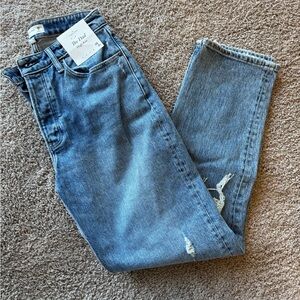 Abercrombie & Fitch Light Blue High-Rise 'The Dad' Jeans